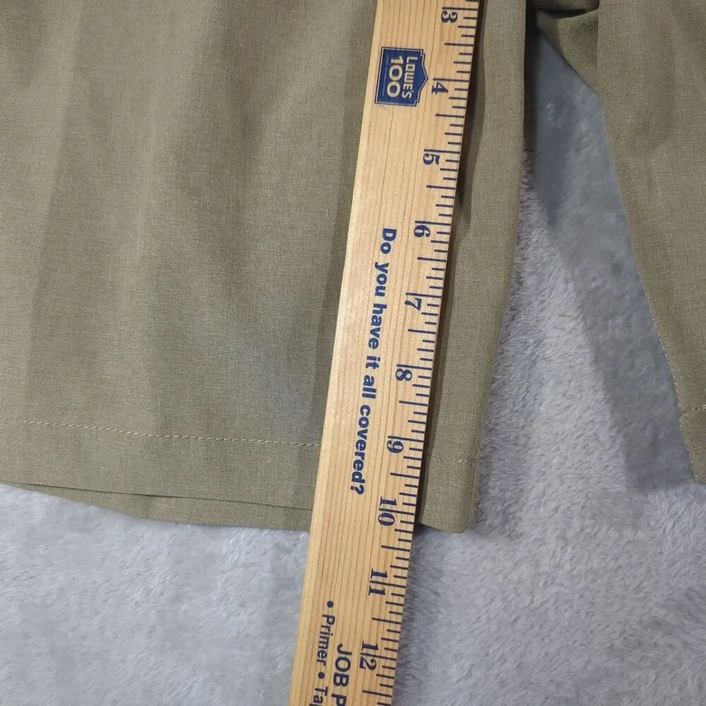 Volcom Mens 38 Hybrid Shorts Chino Boardshorts Stretch Khaki Tan Water Walkshort